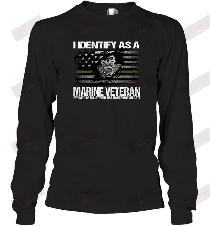 I Identify As A Marine Veteran Long Sleeve T-Shirt