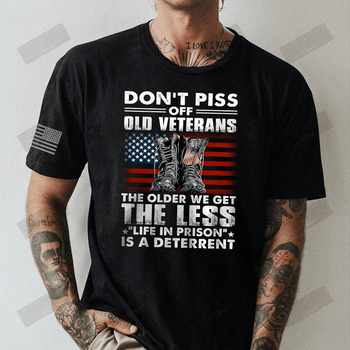 Don't Piss Off Old Veterans Full T-shirt Front