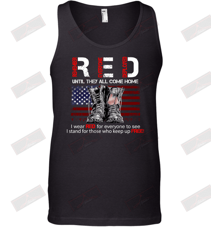 Red Until They All Come Home I Wear Red For Everyone Tank Top