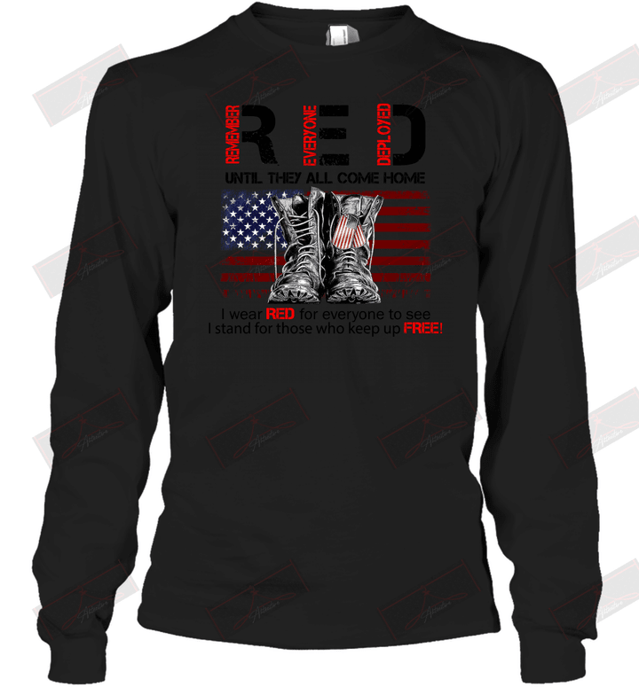 Red Until They All Come Home Long Sleeve T-Shirt