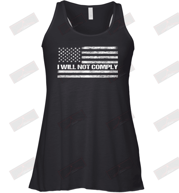 I Will Not Comply Racerback Tank