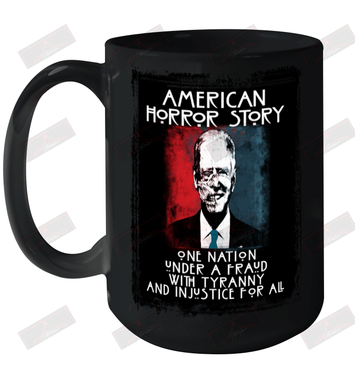 American Horror Story One Nation Under A Fraud Black Ceramic Mug 15oz