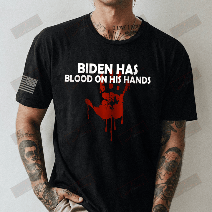 Blood On His Hands Full T-shirt Front