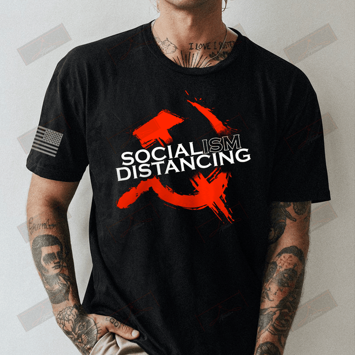 Socialism Distancing Full T-shirt Front