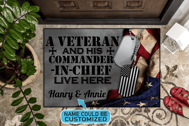 A Veteran And His Commander-In-Chief Live Here Doormat
