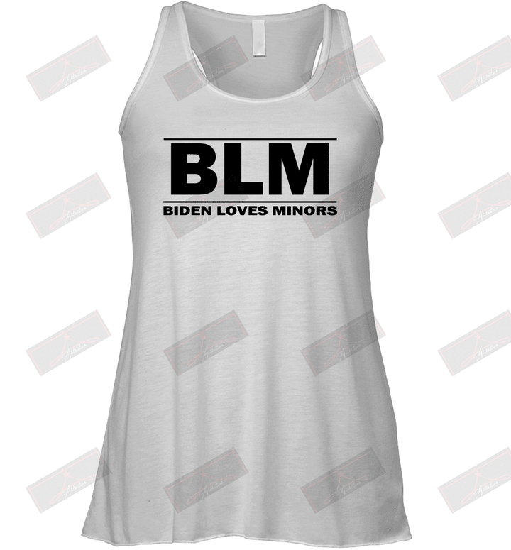 BLM Biden Loves Minors Racerback Tank