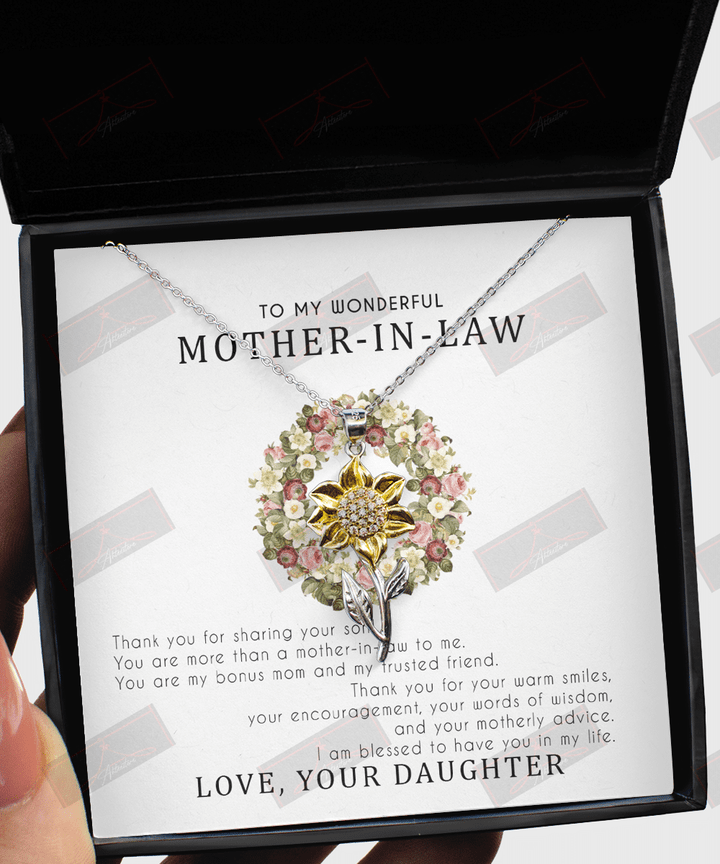To My Wonderful Mother-in-law From Daughter Precious Jewelry
