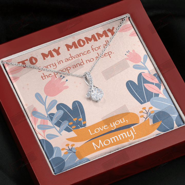 Love You Mommy Mommy To Be Necklace