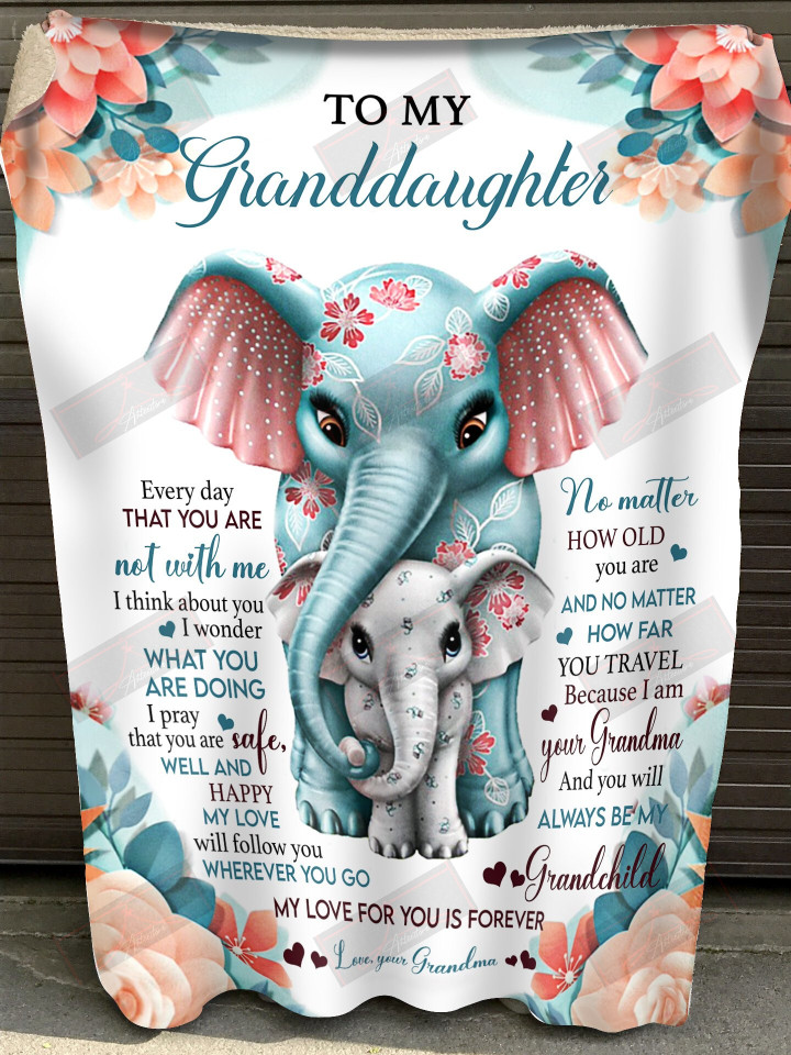 To My Granddaughter My Love For You Is Forever Grandma Blanket