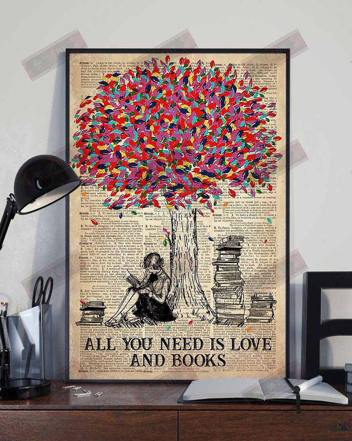 All You Need Is Love And Books Vertical Poster
