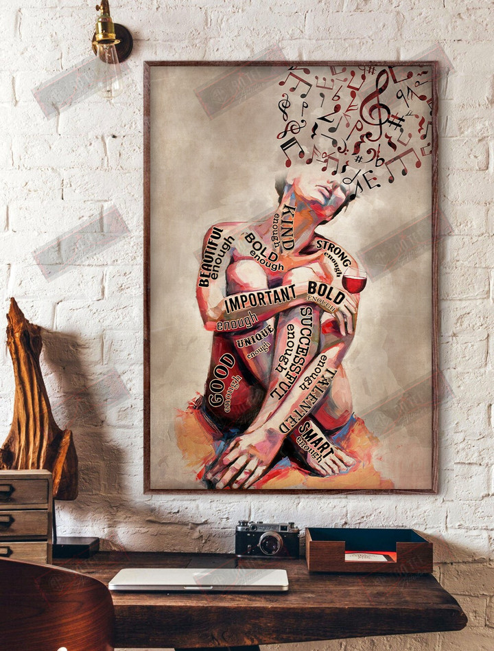 Music And Wine Vertical Poster