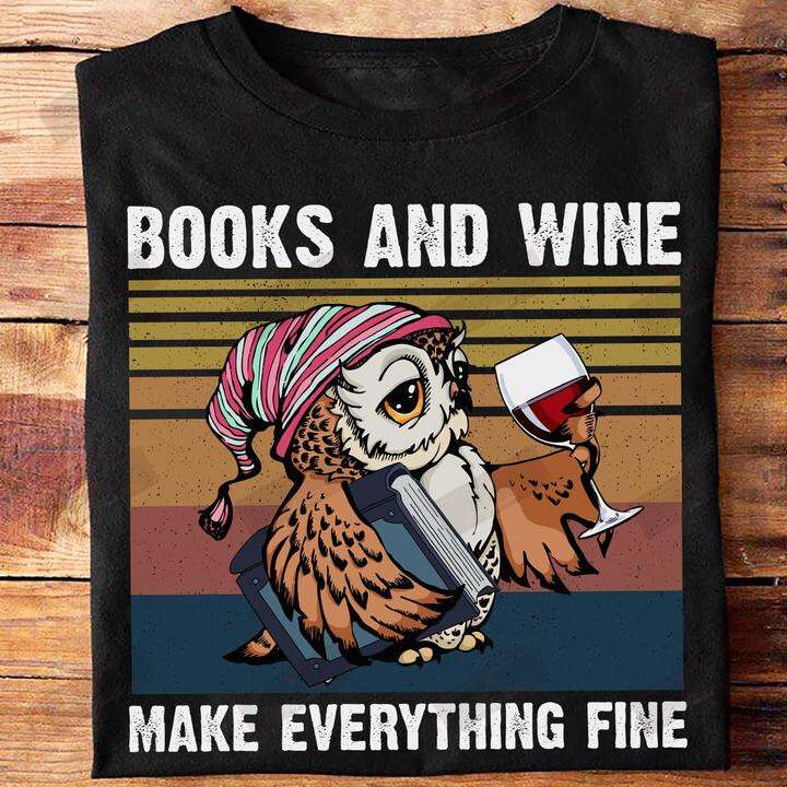 ETT1231 Books And Wine Make Everything Fine