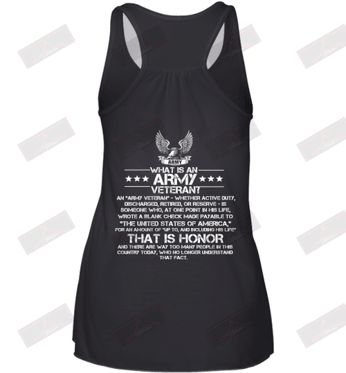What's Is An Army Veteran? Racerback Tank