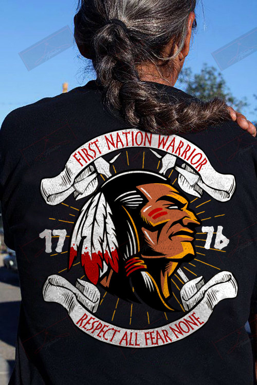 First Nation Warrior T-Shirt Backside