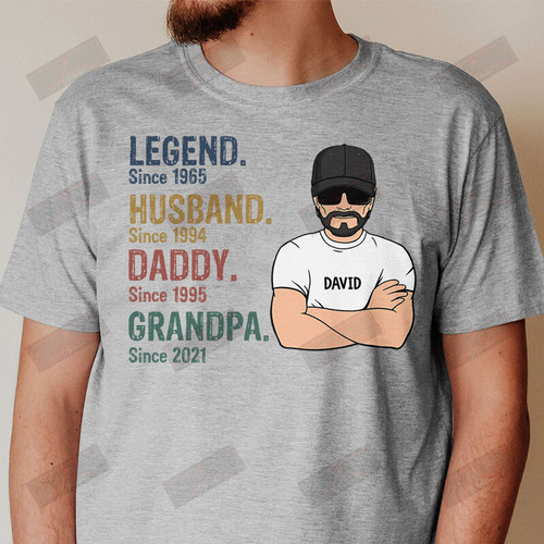 Legend Husband Daddy Grandpa T-shirt