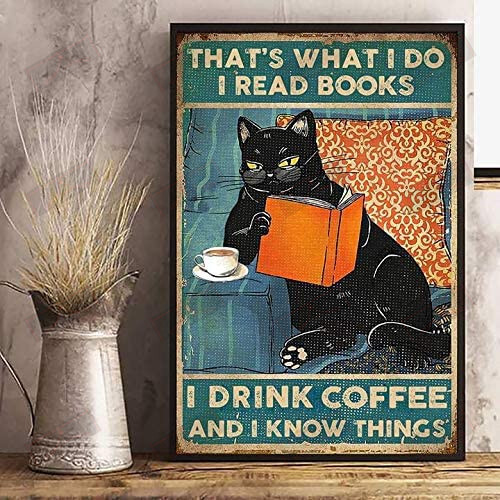 I Read Books I Drink Coffee And I Know Things Vertical Poster