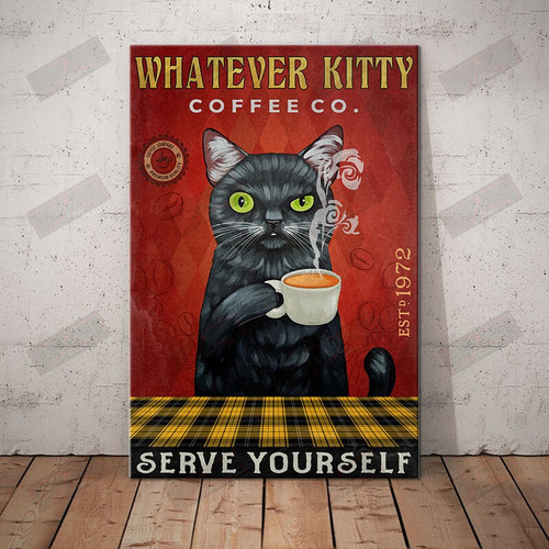 Whatever Kitty Vertical Poster/ Canvas