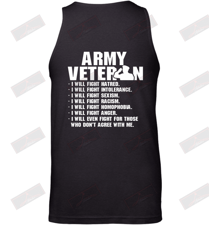 Army Veteran I Will Fight Hatred Tank Top