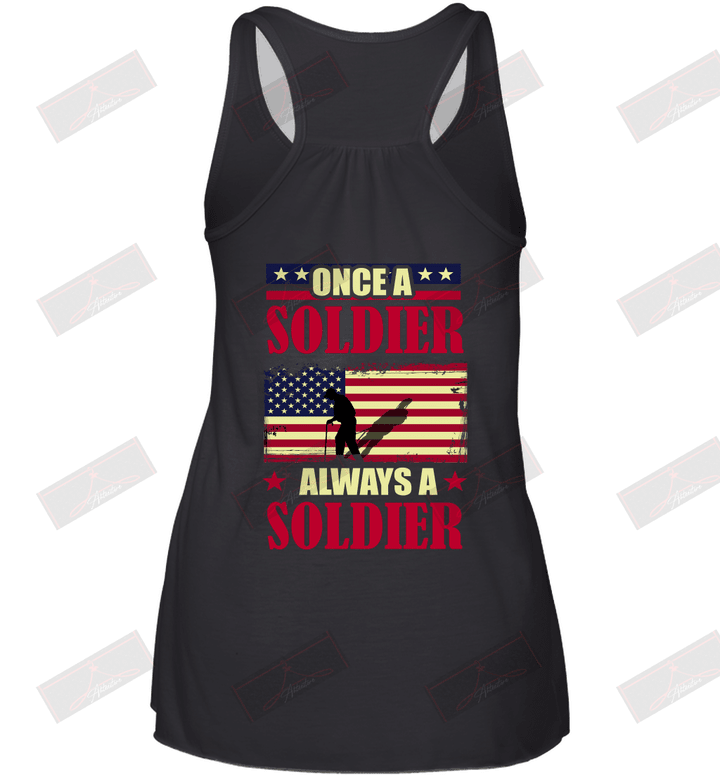 Once A Soldier Always A Soldier Racerback Tank