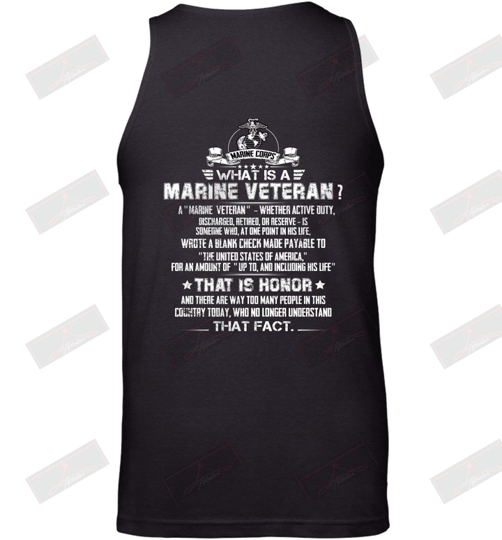 What Is A Marine Veteran? Tank Top