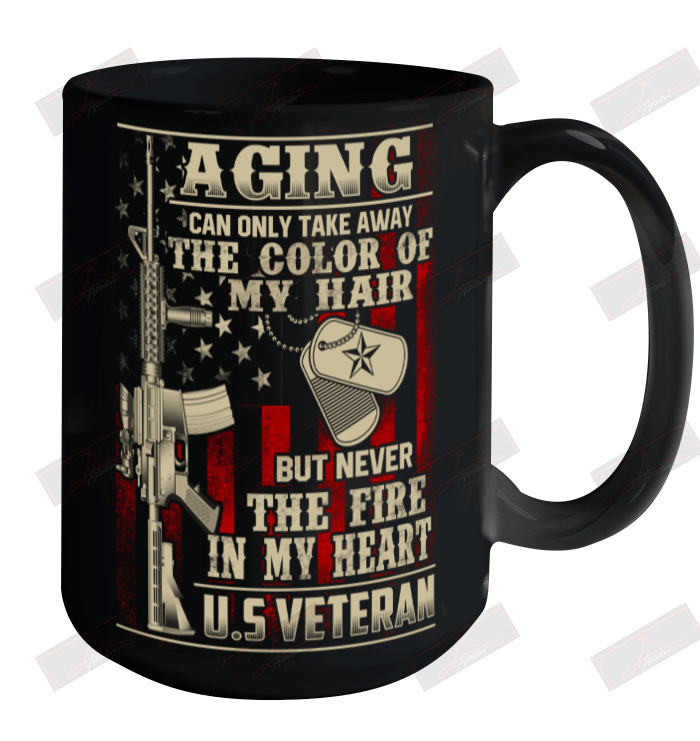 Never The Fire In My Heart U.S Veteran Ceramic Mug 15oz
