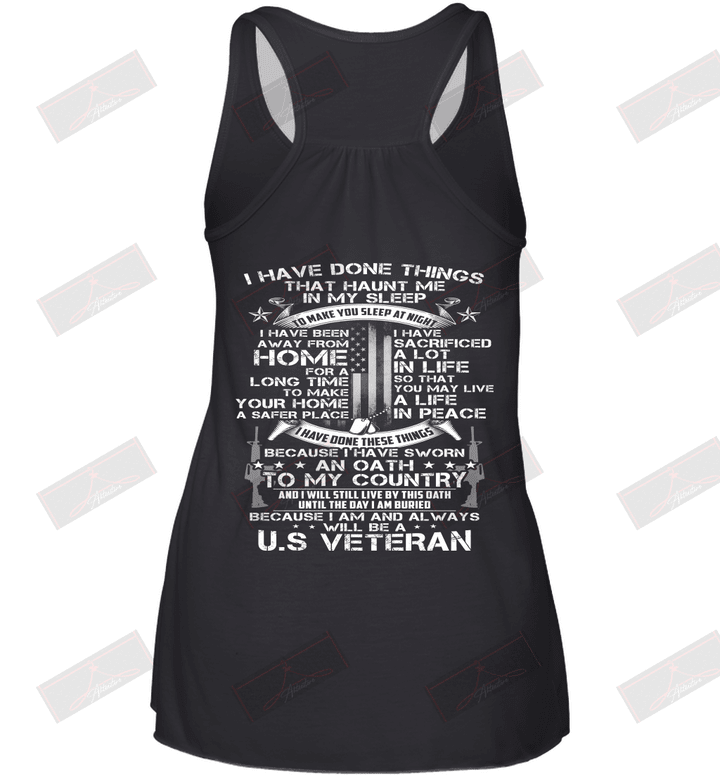 Because I Am And Always Will Be A U.S Veteran Racerback Tank