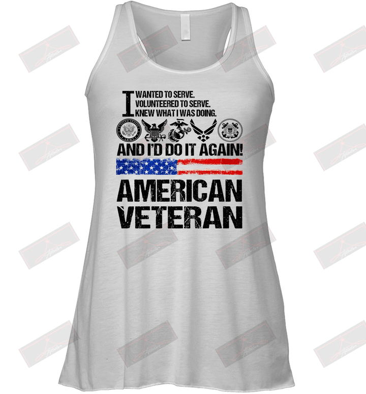 Knew What I Was Doing And I'd Do It Again American Veteran Racerback Tank