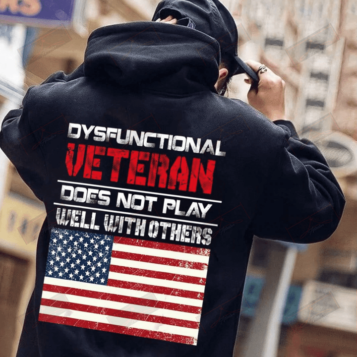 Dysfunctional Veteran Hoodie Backside
