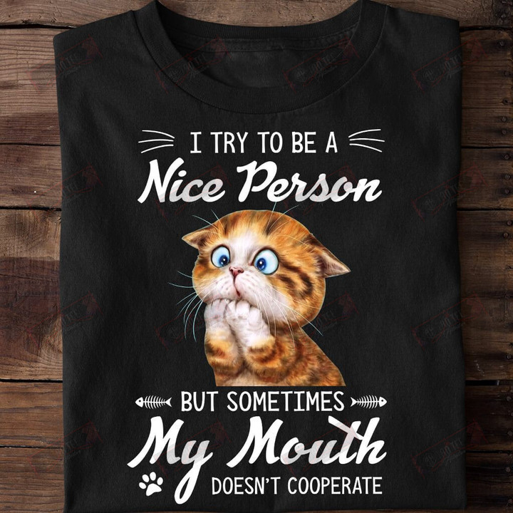 I Try To Be A Nice Person But Sometimes My Mouth Doesn't Cooperate T-shirt