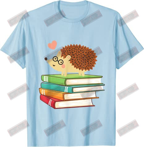 Cute Hedgehog Book Nerd T-shirt