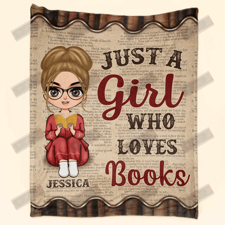 Just A Girl Who Loves Books Blanket