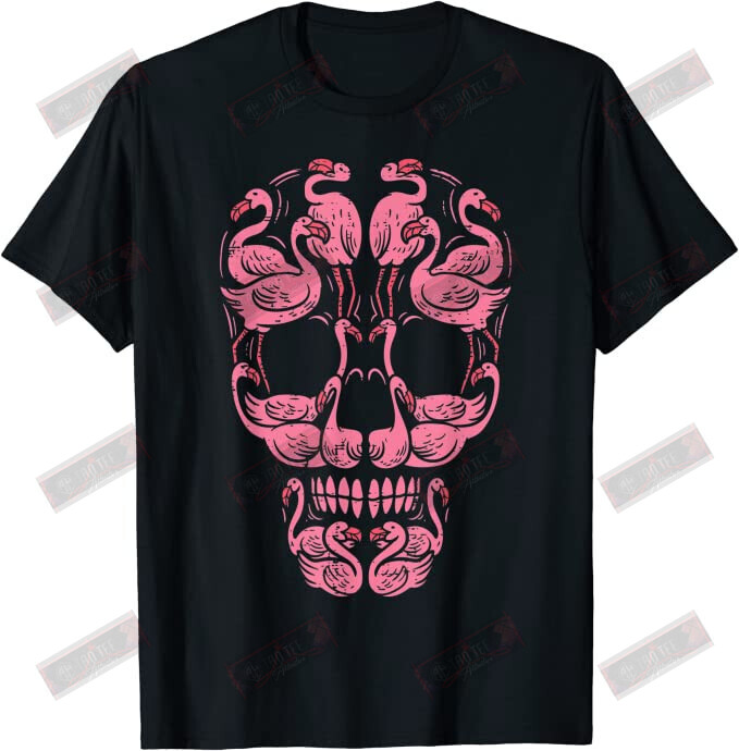 Pink Flamingo Skull T-shirt