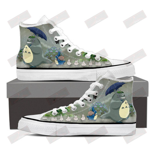 Totoro In the Rain High Top Shoes