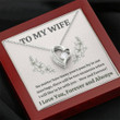 TO MY WIFE "MOMENTS" HEART NECKLACE GIFT SET