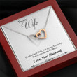 TO MY WIFE "HEART TO HEART - SO" INTERLOCKING HEARTS NECKLACE GIFT SET