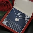TO MY WIFE "FIND YOU SOONER" LOVE KNOT NECKLACE GIFT SET