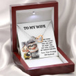 TO MY WIFE "CASTLE - UP" INTERLOCKING HEARTS NECKLACE GIFT SET