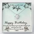 TO MY WIFE "HUNDRED" LOVE KNOT NECKLACE GIFT SET