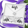 TO MY WIFE "LOVE, YOUR TRUCKER" LOVE KNOT NECKLACE GIFT SET