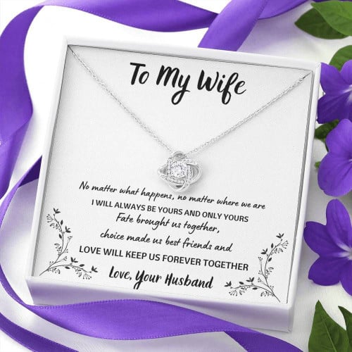 To My Wife "Forever Together" Love Knot Necklace Gift Set