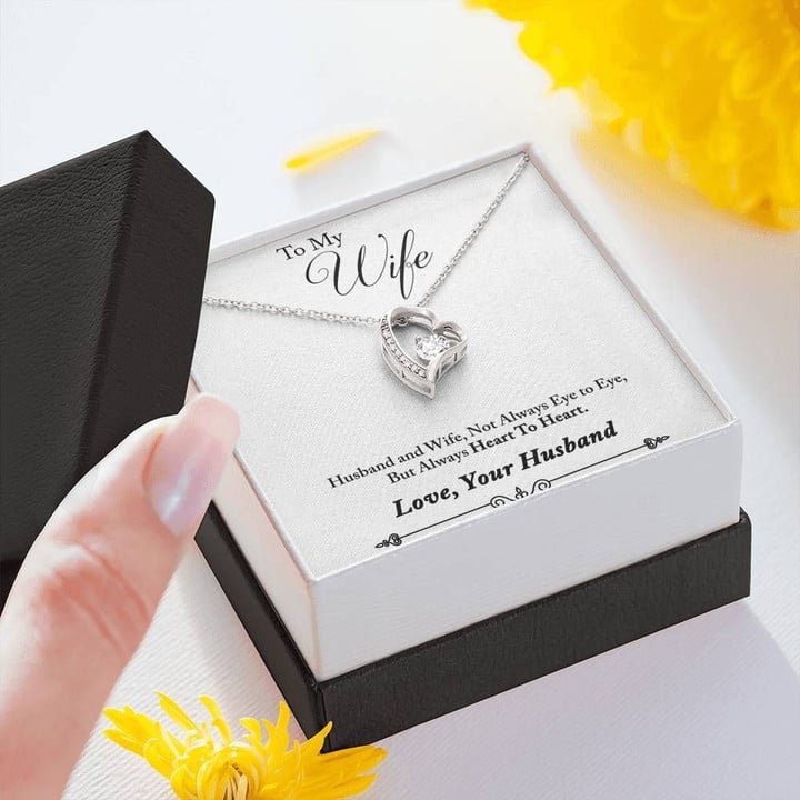 TO MY WIFE "HEART TO HEART - SO" FOREVER LOVE NECKLACE GIFT SET