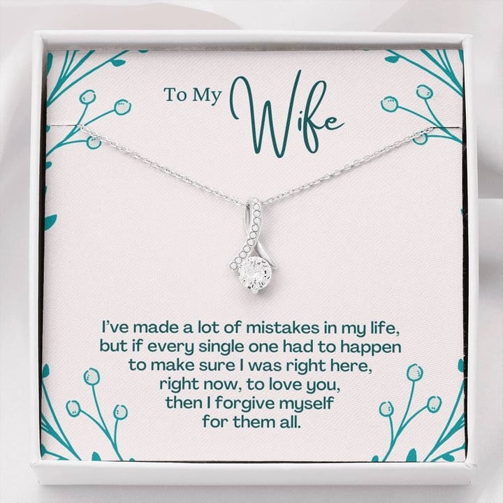 TO MY WIFE "MISTAKES - SO" ALLURING BEAUTY NECKLACE GIFT SET