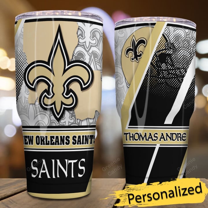 Personalized New Orleans Saints Logo Tumbler-TPH