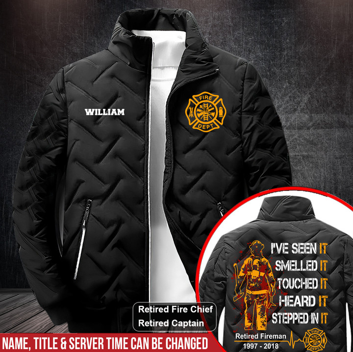 Personalized Retired Firefighter Custom Time JACKET XTKH7883