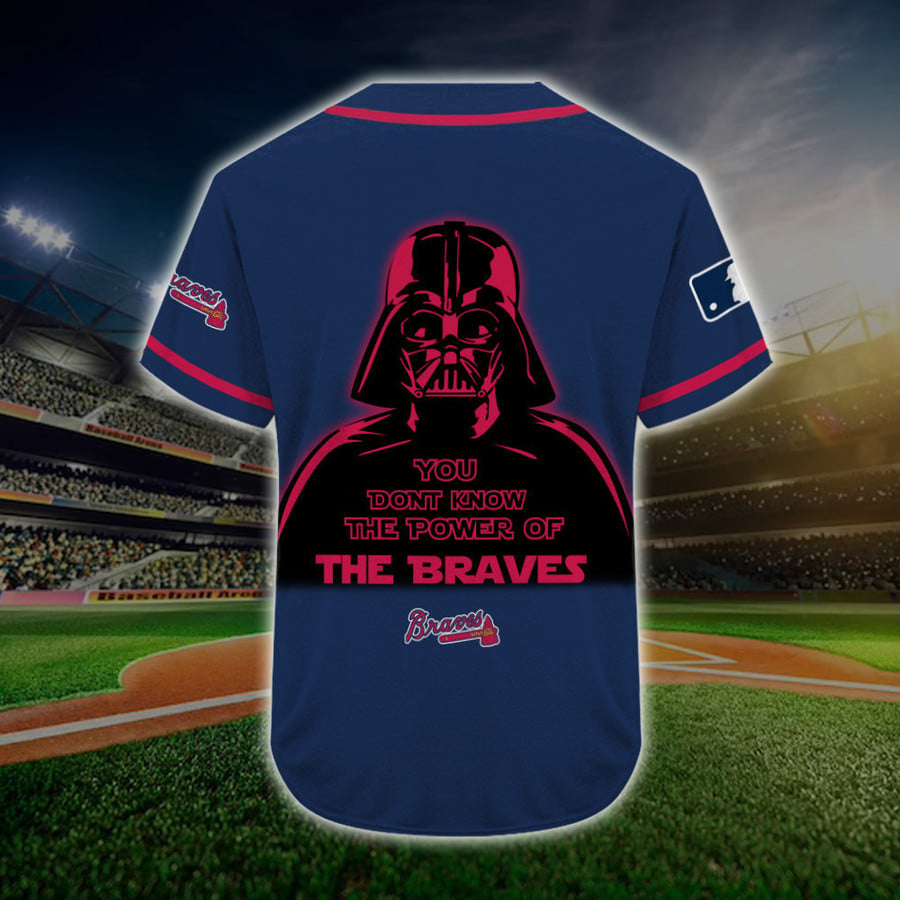 Personalized Atlanta Braves Darth Vader Star Wars All Over Print 3D  Baseball Jersey-TPH - Love My Family Forever