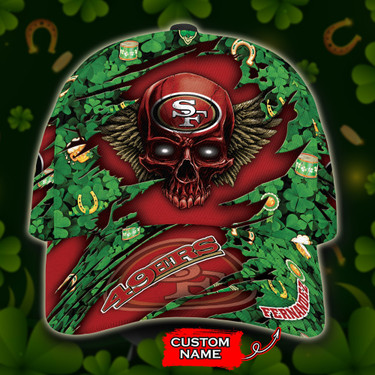 Personalized San Francisco 49ers St Patrick's Day Skull All Over
