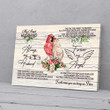 Always My Husband Forever My Angel Couple Hummingbird Wife Canvas-14x11in