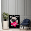 Just a Girl Who Loves Pugs Dog Lovers Cute Pug with heart - Matte Canvas (1.25")