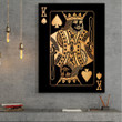 King Of Spades Gold Motivational Positive Matte Canvas-11x14in