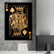 King Of Spades Gold Motivational Positive Matte Canvas-12x16in